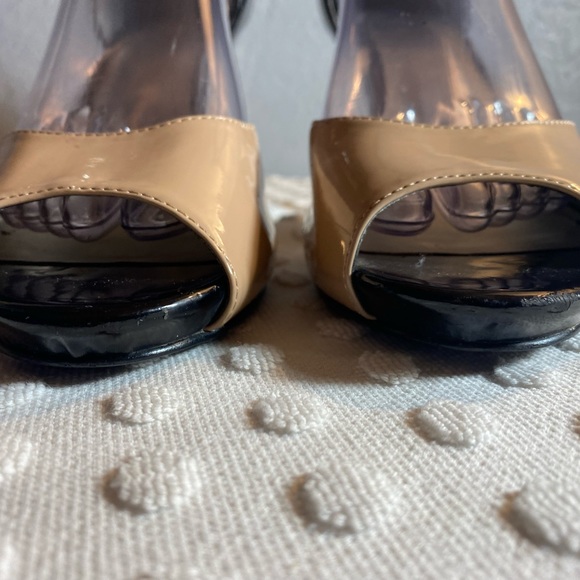 STYLE & COMPANY Nude and Black Peep-Toe Heel - Picture 4 of 16
